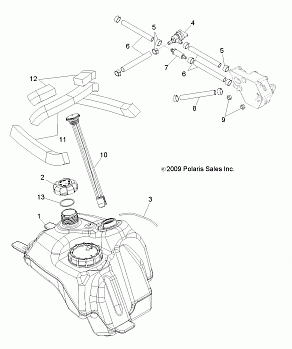 BODY, FUEL SYSTEM - A10NG50AA (49ATVFUEL10TBLZR)