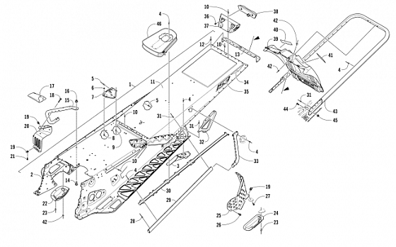 TUNNEL, REAR BUMPER, AND SNOWFLAP ASSEMBLY