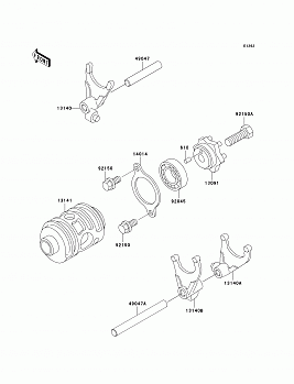 Gear Change Drum/Shift Fork(s)