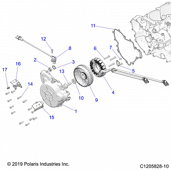 ENGINE, STATOR AND FLYWHEEL - Z20NAE92KL (C1205828-10)