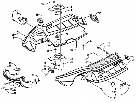 BELLY PAN AND FRONT BUMPER ASSEMBLY