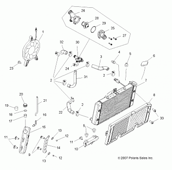 ENGINE, COOLING SYSTEM - A10GJ45AA (49ATVCOOL09OUT525)