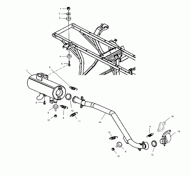 EXHAUST SYSTEM - A01CD32AA (4964026402A010)