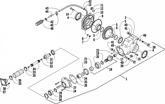 REAR DRIVE GEARCASE ASSEMBLY