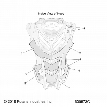 BODY, HOOD FOAM/FIBER - S19DDE6PSL (600873C)