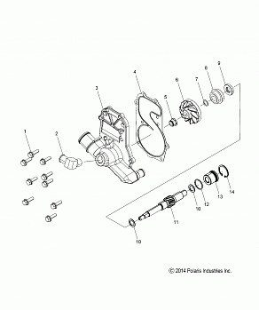 ENGINE, WATER PUMP - S15DR6PEL (49SNOWWATERPUMP158CH)