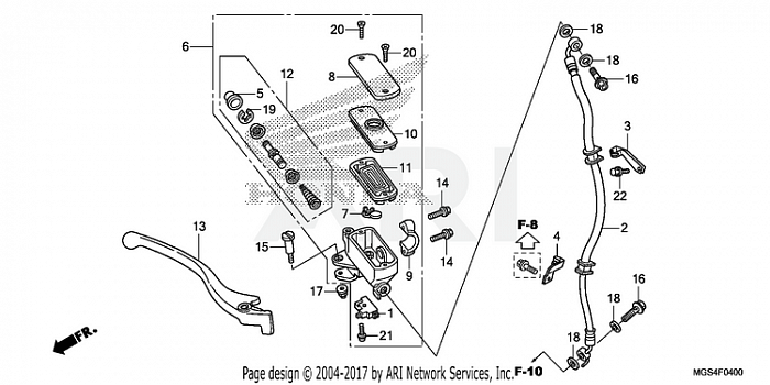 FRONT BRAKE MASTER       CYLINDER (1)