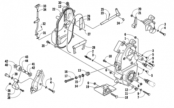 DROPCASE AND CHAIN TENSION ASSEMBLY