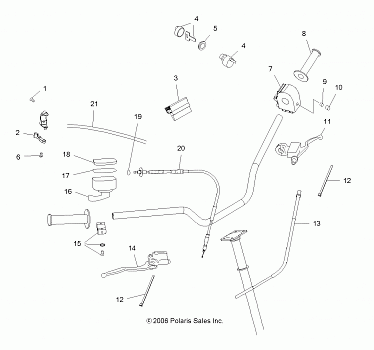 STEERING, CONTROLS and INDICATOR - A08GJ52AA/AB/AC (49ATVCONTROLS07OUT525)