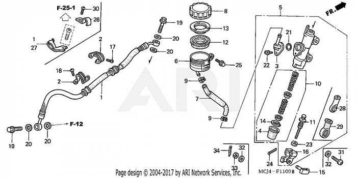 REAR BRAKE MASTER CYLINDER