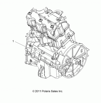 ENGINE, LONG BLOCK - A19SXS95FR (49ATVENGINE12SP850)