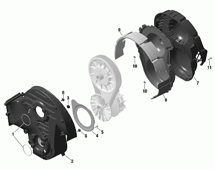 Transmission - CVT Cover - 900 ACE