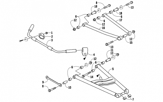 A-ARM AND SWAY BAR ASSEMBLY