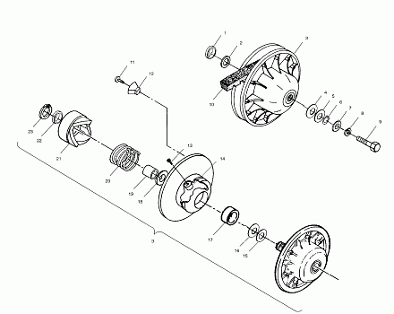 DRIVEN CLUTCH - A01CH50AA (4964466446C003)