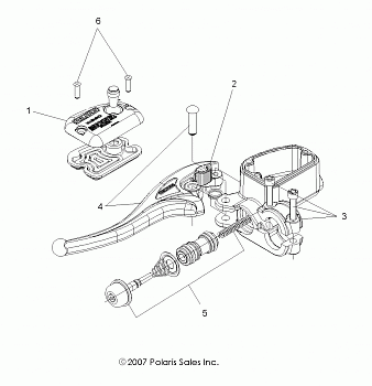 BRAKES, FRONT BRAKE LEVER and MASTER CYLINDER - A10NG50AA (49ATVMCLH08SCRAM)