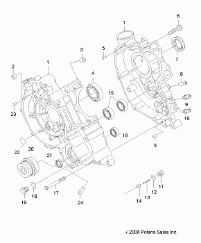 ENGINE, CRANKCASE - A10DH50FX (49ATVCRANKCASE09SP500)