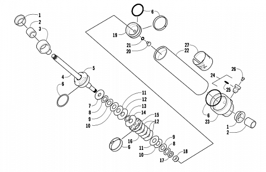 REAR SUSPENSION REAR ARM SHOCK ABSORBER