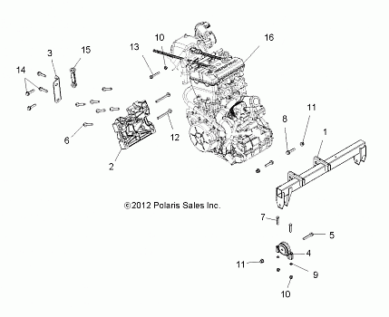 ENGINE, ENGINE MOUNTING - R14WH88A/9EA ALL OPTIONS (49RGRENGINEMTG13900XP)