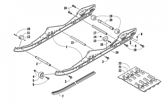 SLIDE RAIL AND TRACK ASSEMBLY