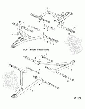 SUSPENSION, FRONT CONTROL ARMS - Z18VBE99BW (701875)