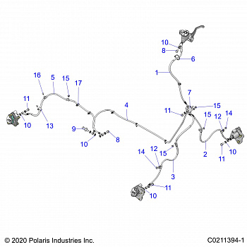 BRAKES, BRAKE LINES - A21SEZ57AM/AN/BM/BN (C0211394-1)