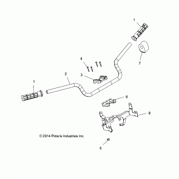 STEERING, HANDLEBAR and CONTROLS - A15SXE95FK (49ATVHANDLEBAR15F1EU)