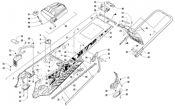 TUNNEL, REAR BUMPER, AND SNOWFLAP ASSEMBLY