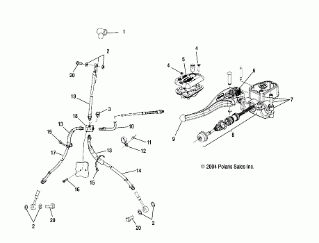 CONTROLS - MASTER CYLINDER/BRAKE LINE - A05CL50AA (4995019501B08)