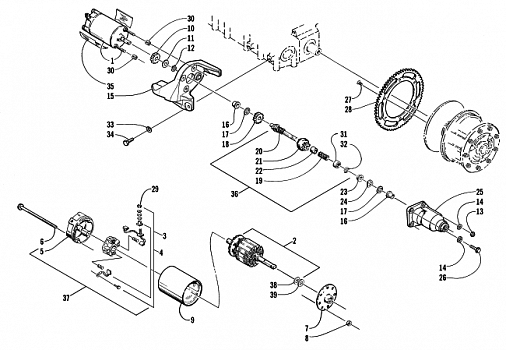 ELECTRIC START - STARTER MOTOR ASSY (OPTIONAL)