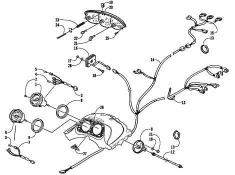 HEADLIGHT, INSTRUMENTS, AND WIRING ASSEMBLIES