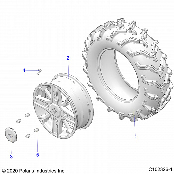 WHEELS, FRONT - A20SYE95AD/CAD (C102326-1)
