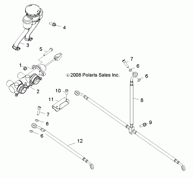 BRAKES, MASTER CYLINDER and BRAKE LINES - Z18YAV17B2/B8/N2/N8 (49RGRBRAKELINES09RZR170)