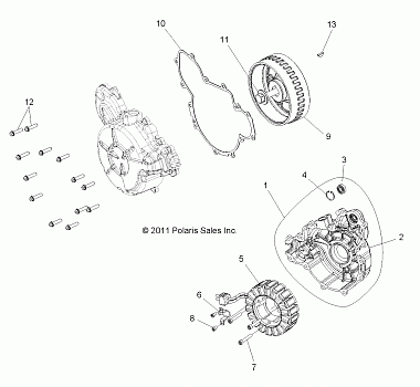 ENGINE, STATOR and COVER - Z14JT87AD/9EAO/9EAOL/9EAL (49RGRMAGNETOCVR12RZRXP900)