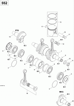 Crankshaft And Pistons 552