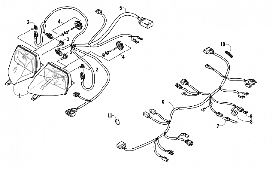 HEADLIGHT AND WIRING ASSEMBLIES