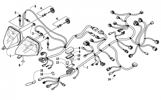 HEADLIGHT AND WIRING ASSEMBLIES