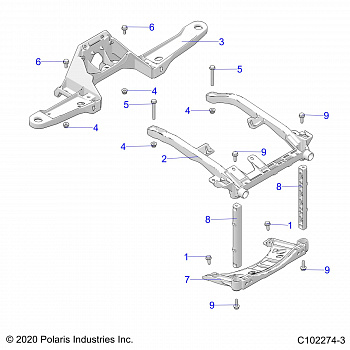 BODY, FRONT RACK SUPPORT - A20SYE95AD/CAD (C102274-3)