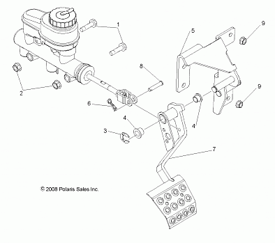 BRAKES, PEDAL and MASTER CYLINDER MOUNTING - R09HH50AG/AR (49RGRBRAKEFOOT097004X4)