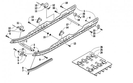 SLIDE RAIL AND TRACK ASSEMBLY