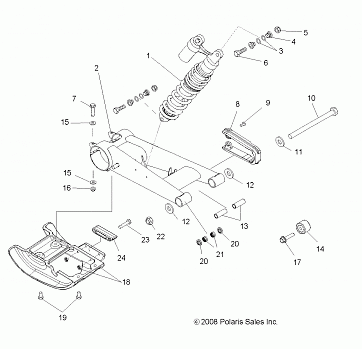 SUSPENSION, SWING ARM - A10GJ45AA (49ATVSWINGARM09OUT450)