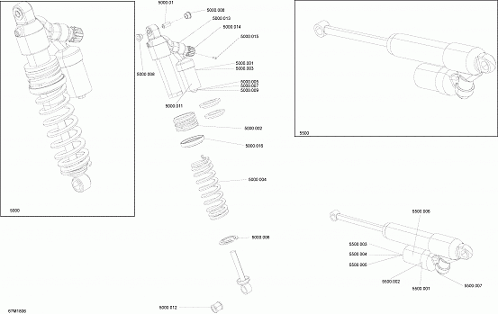 Rear Shocks MXZ - 600R ETEC - Iron Dog - Package X