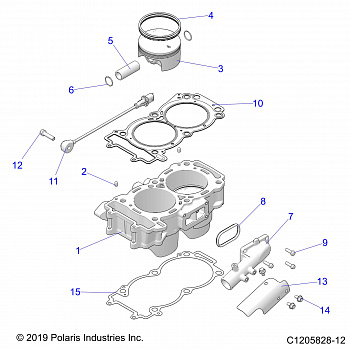 ENGINE, CYLINDER AND PISTON - Z20RAB92LR/D92LC/E92LT (C1205828-12)