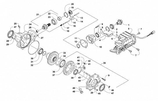 FRONT DRIVE GEARCASE ASSEMBLY