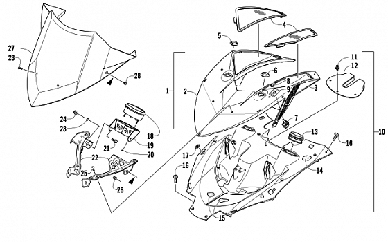 POD AND WINDSHIELD ASSEMBLY