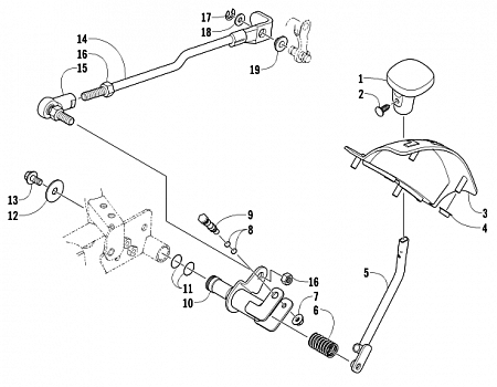 REVERSE SHIFT LEVER ASSEMBLY