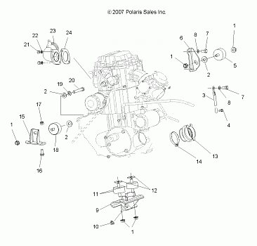 ENGINE, MOUNTING - A08CL50AA (49ATVENGINEMTG086X6)