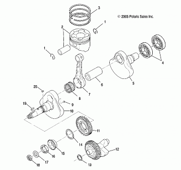 CRANKSHAFT and PISTON - A05CL50AA (4999201649920164D06)