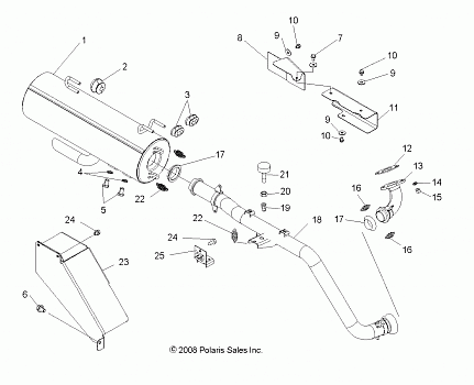 ENGINE, EXHAUST - R09HH50AG/AR (49RGREXHAUST095004X4)