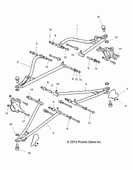 SUSPENSION, FRONT CONTROL ARMS - Z146T1EAM/EAW (49RGRSUSPFRT14RZR1000)