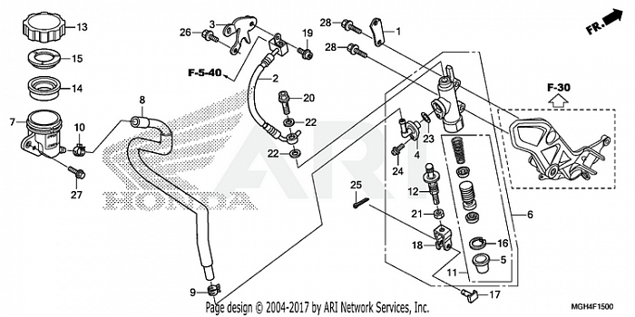 REAR BRAKE MASTER CYLINDER